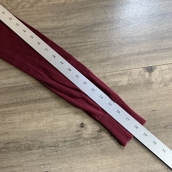 Nollie Oxblood Womens Cardigan Sweater Size Small Pockets Red Studded Stretch - Picture 12 of 13